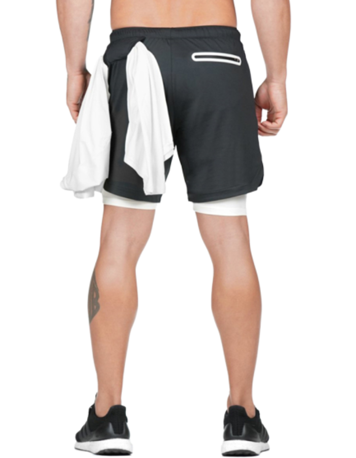 SHOPIQAT Running 2-in1 Drawstring Shorts
