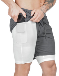 SHOPIQAT Running 2-in1 Drawstring Shorts