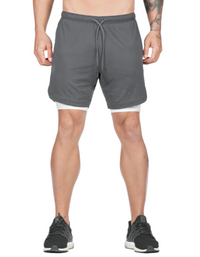 SHOPIQAT Running 2-in1 Drawstring Shorts