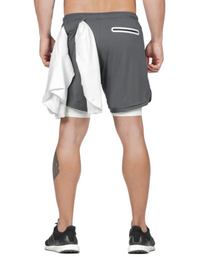 SHOPIQAT Running 2-in1 Drawstring Shorts
