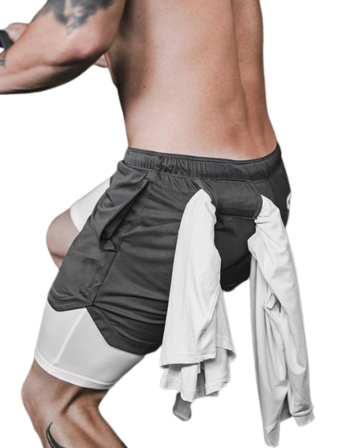 SHOPIQAT Running 2-in1 Drawstring Shorts