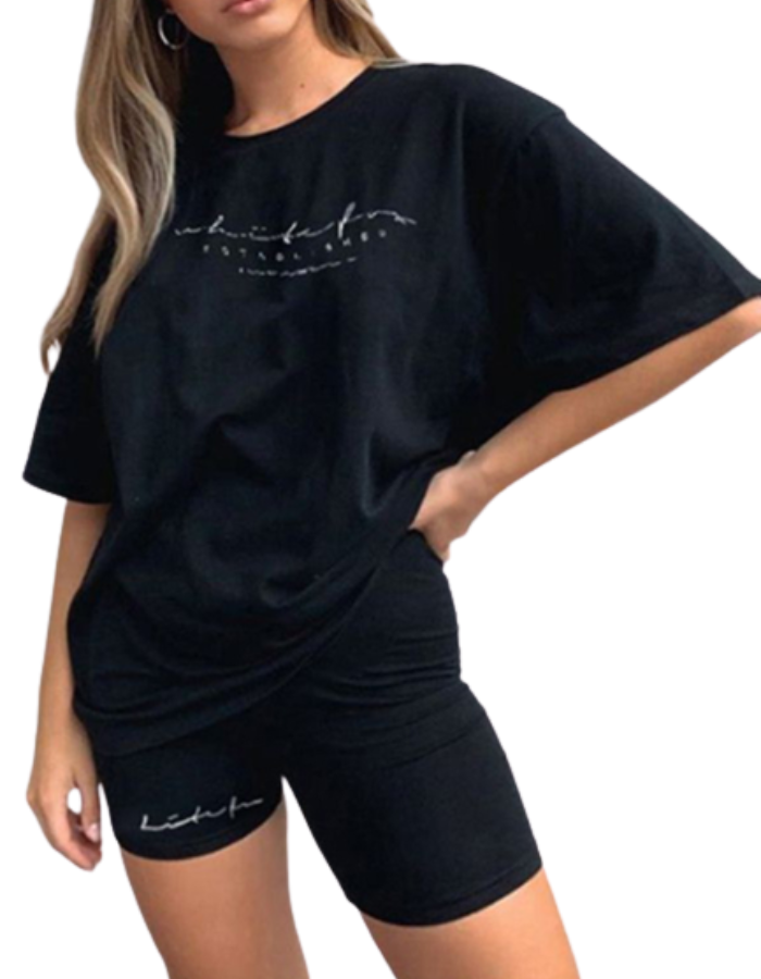 SHOPIQAT Double Dry T-shirt And Matching Shorts