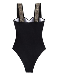 SHOPIQAT Rivet Decor Push-Up One-Piece Swimwear