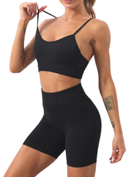 SHOPIQAT Yoga Seamless Camisole Two-Piece Set