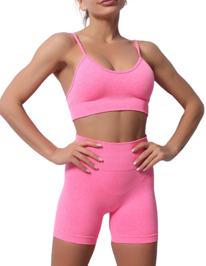 SHOPIQAT Yoga Seamless Camisole Two-Piece Set
