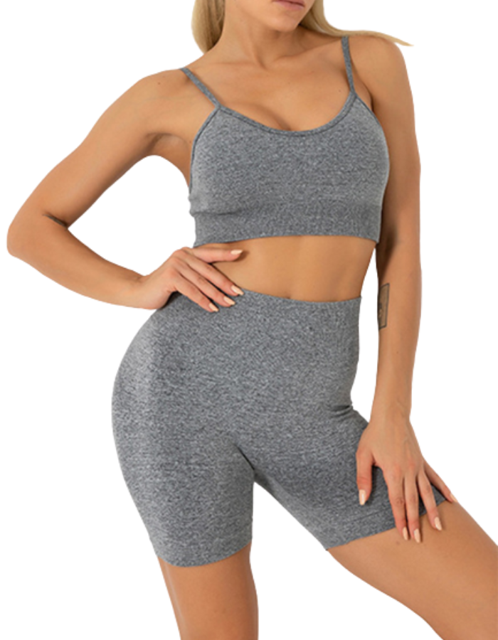 SHOPIQAT Yoga Seamless Camisole Two-Piece Set