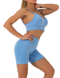 SHOPIQAT Yoga Seamless Camisole Two-Piece Set