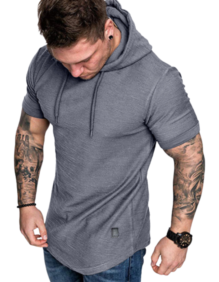 SHOPIQAT Short-Sleeved Hoodie