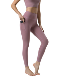 SHOPIQAT Double Sided Pocket High Waist  Sports Pants