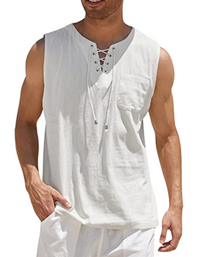 SHOPIQAT Lace Tie Jersey Tank