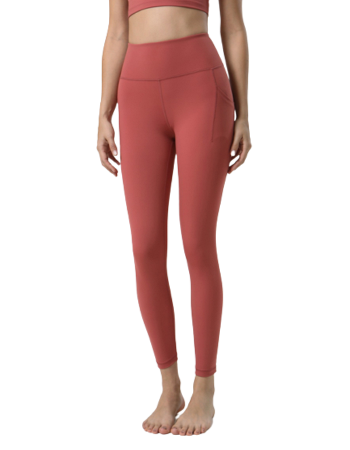 SHOPIQAT Double Sided Pocket High Waist  Sports Pants