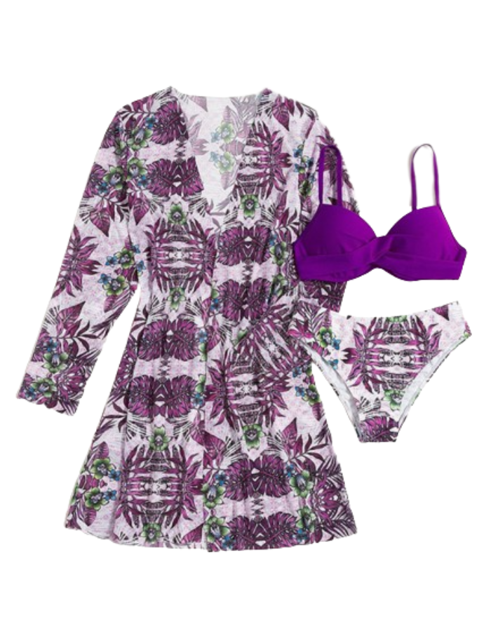 SHOPIQAT High Waist 3-Pieces Bikini Set