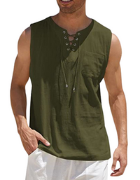 SHOPIQAT Lace Tie Jersey Tank