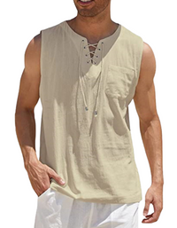 SHOPIQAT Lace Tie Jersey Tank