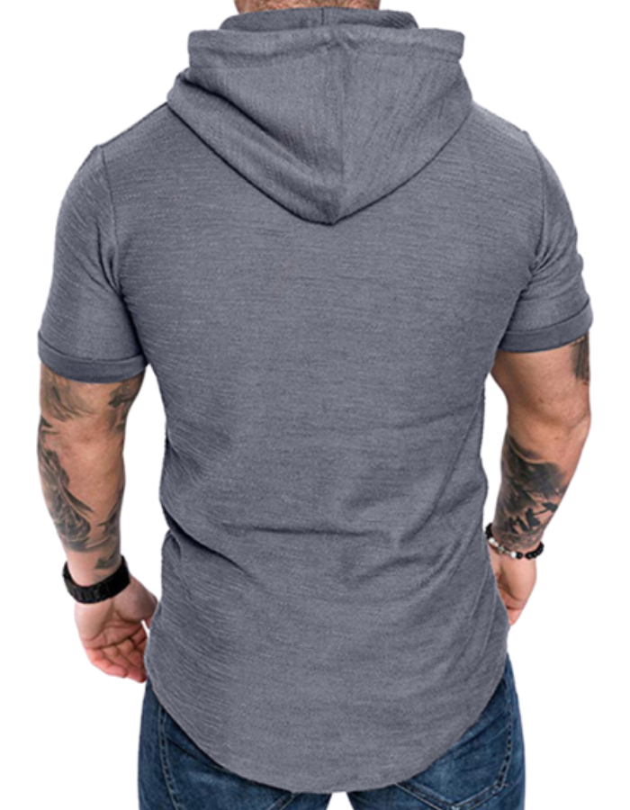 SHOPIQAT Short-Sleeved Hoodie