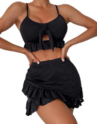 SHOPIQAT Ruffle Hem Two-Piece Set