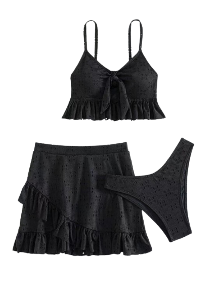 SHOPIQAT Ruffle Hem Two-Piece Set