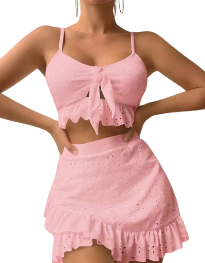 SHOPIQAT Ruffle Hem Two-Piece Set