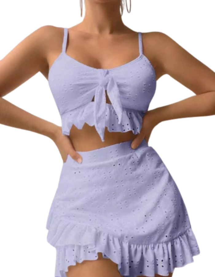 SHOPIQAT Ruffle Hem Two-Piece Set