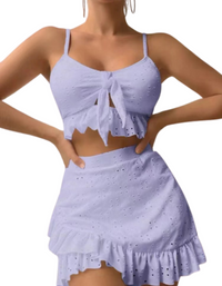 SHOPIQAT Ruffle Hem Two-Piece Set