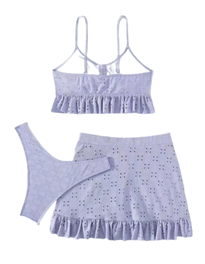 SHOPIQAT Ruffle Hem Two-Piece Set