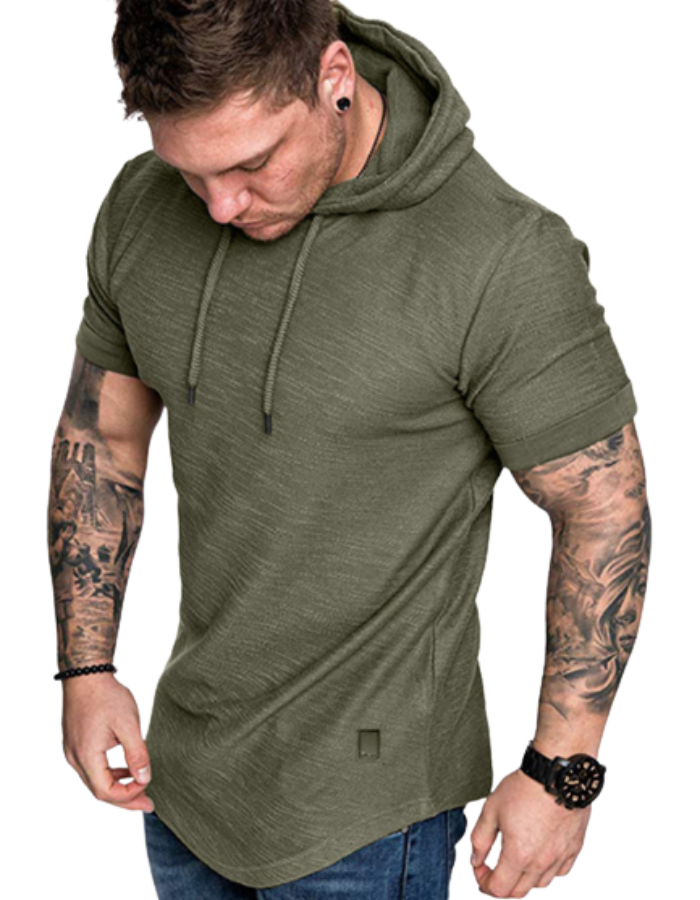 SHOPIQAT Short-Sleeved Hoodie