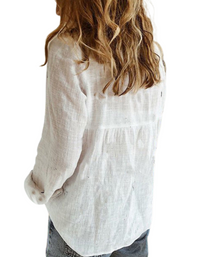Shopiqat Solid Long Sleeve Linen Shirt - Premium  from shopiqat - Just $4.900! Shop now at shopiqat