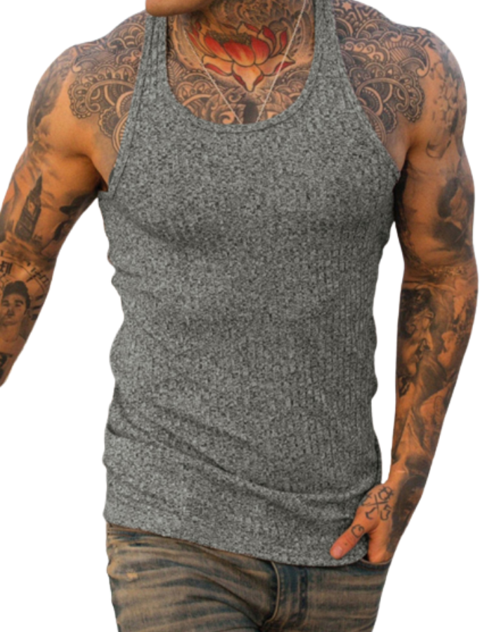 SHOPIQAT Ribbed Muscle Tank