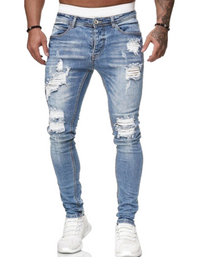 SHOPIQAT Stretch Skinny Distressed Jeans