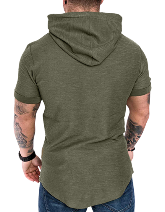 SHOPIQAT Short-Sleeved Hoodie