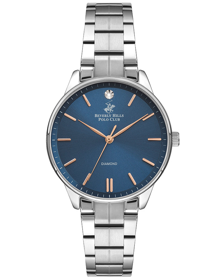 BEVERLY HILLS POLO CLUB Women's Analog Dark Blue Sunray Dial Watch - Premium  from shopiqat - Just $30.0! Shop now at shopiqat