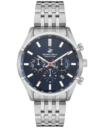 BEVERLY HILLS POLO CLUB Men's Multi Function Gun Blue Dial Watch - Premium  from shopiqat - Just $45.00! Shop now at shopiqat