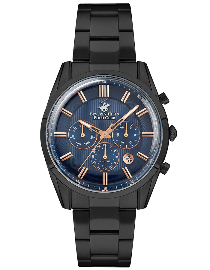 BEVERLY HILLS POLO CLUB Men's Multi Function Blue Sunray Dial Watch - Premium  from shopiqat - Just $39.900! Shop now at shopiqat