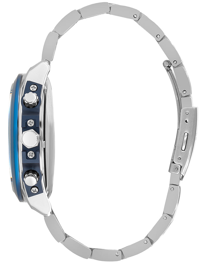 BEVERLY HILLS POLO CLUB Men's Multi Function Dark Blue Vertical Pattern Dial Watch - Premium  from shopiqat - Just $45.900! Shop now at shopiqat