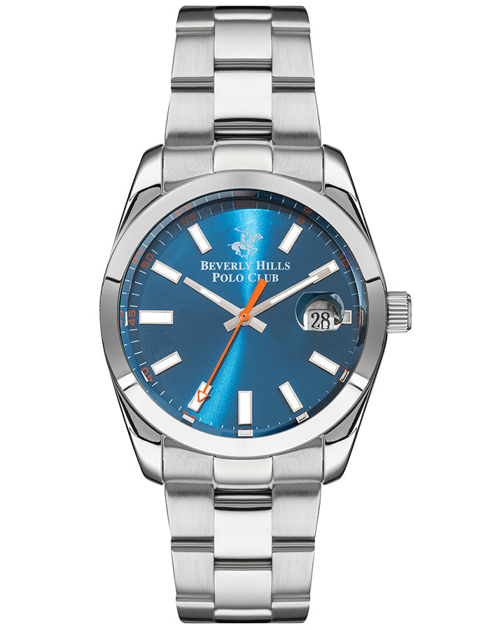 BEVERLY HILLS POLO CLUB Men's Analog Blue Sunray Brush Dial Watch - Premium  from shopiqat - Just $29.900! Shop now at shopiqat
