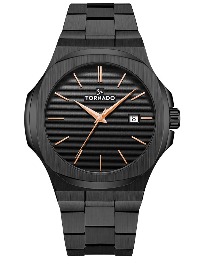 TORNADO Men's Multi-Function Black Dial Watch - Premium  from shopiqat - Just $51.00! Shop now at shopiqat