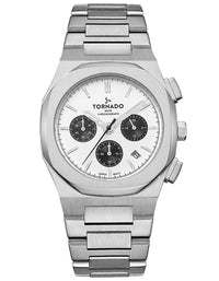 TORNADO Men's Chronograph White Dial Watch - Premium  from shopiqat - Just $49.0! Shop now at shopiqat