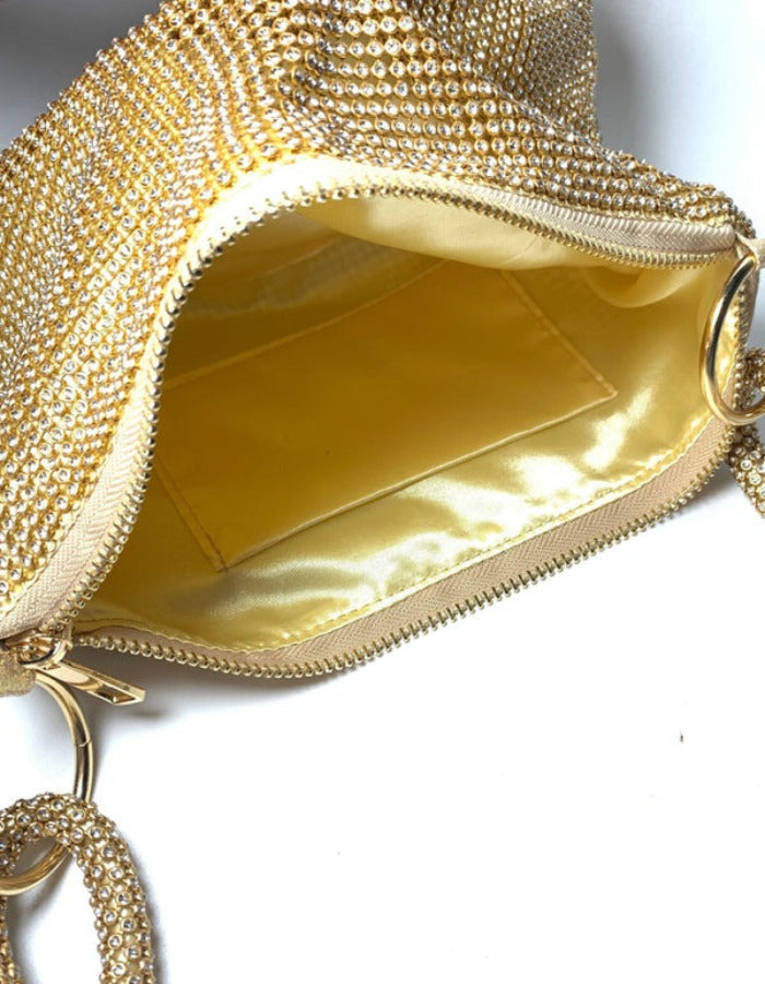 SHOPIQAT Knotted Rhinestone Pure Handmade New Diamond Full Diamond Armpit Bag - Premium  from shopiqat - Just $8.900! Shop now at shopiqat