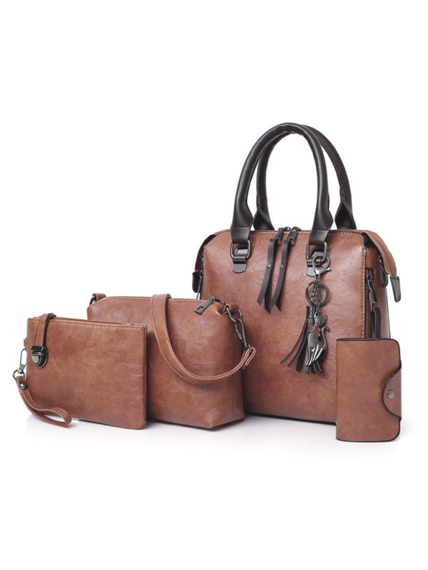 SHOPIQAT New Fashion Messenger Four-Piece Set Retro Mother-in-Chief Handbag - Premium  from shopiqat - Just $12.500! Shop now at shopiqat