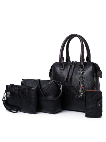 SHOPIQAT New Fashion Messenger Four-Piece Set Retro Mother-in-Chief Handbag - Premium  from shopiqat - Just $12.500! Shop now at shopiqat