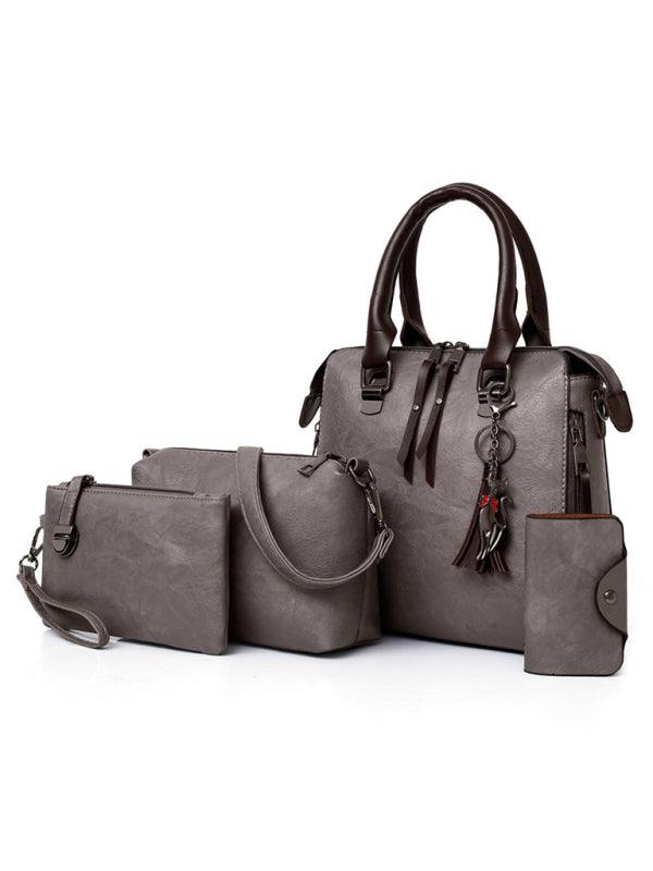 SHOPIQAT New Fashion Messenger Four-Piece Set Retro Mother-in-Chief Handbag - Premium  from shopiqat - Just $12.500! Shop now at shopiqat