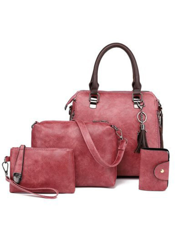 SHOPIQAT New Fashion Messenger Four-Piece Set Retro Mother-in-Chief Handbag - Premium  from shopiqat - Just $12.500! Shop now at shopiqat