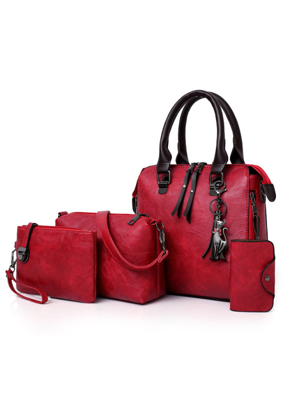 SHOPIQAT New Fashion Messenger Four-Piece Set Retro Mother-in-Chief Handbag - Premium  from shopiqat - Just $12.500! Shop now at shopiqat
