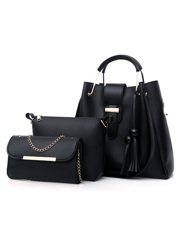 SHOPIQAT Fashion One Shoulder Bucket Ladies Luggage Hand Bag Three-Piece Set - Premium  from shopiqat - Just $13.900! Shop now at shopiqat