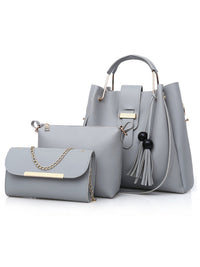 SHOPIQAT Fashion One Shoulder Bucket Ladies Luggage Hand Bag Three-Piece Set - Premium  from shopiqat - Just $13.900! Shop now at shopiqat