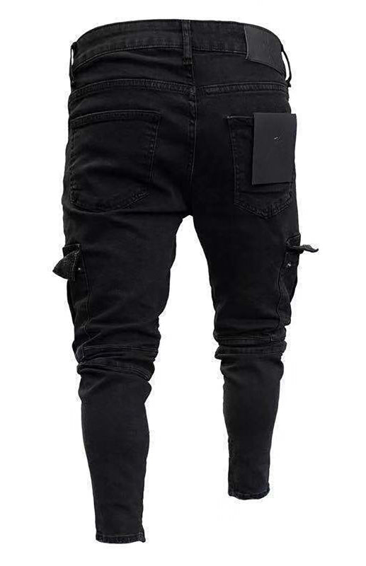 SHOPIQAT Men's Fashion Mid Waist Ripped Slim Jeans - Premium  from shopiqat - Just $12.350! Shop now at shopiqat