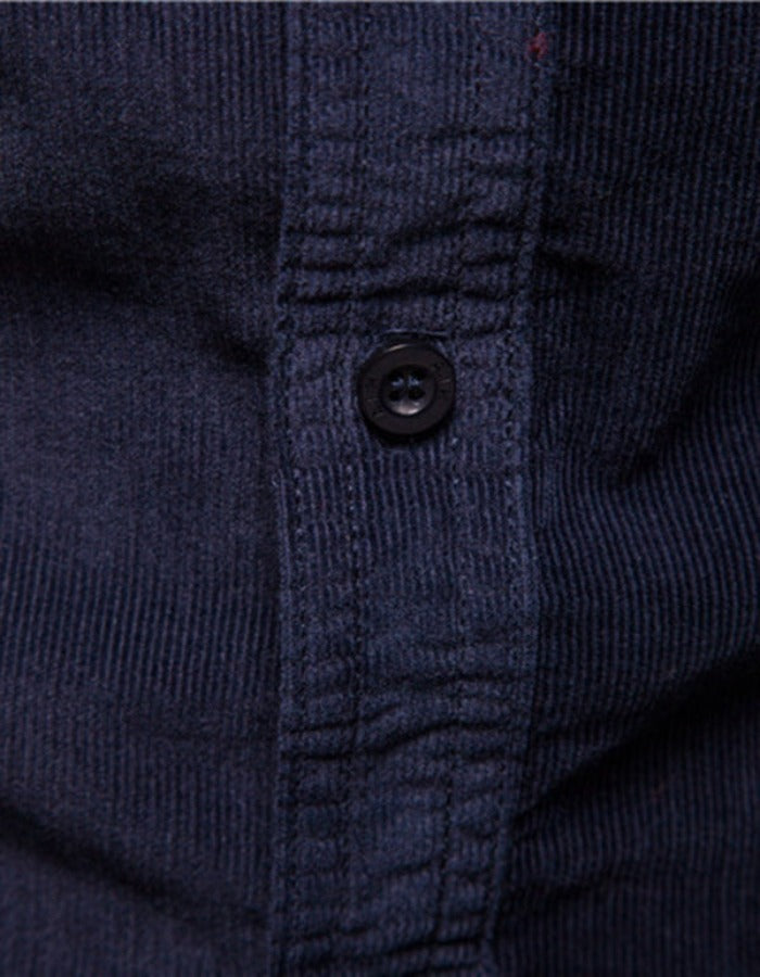 SHOPIQAT Men's Corduroy Slim-Fit Casual Long-Sleeve Shirt - Premium  from shopiqat - Just $8.900! Shop now at shopiqat