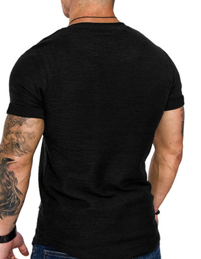 SHOPIQAT Short-Sleeved Round Neck Bamboo Cotton T-Shirt - Premium  from shopiqat - Just $6.900! Shop now at shopiqat