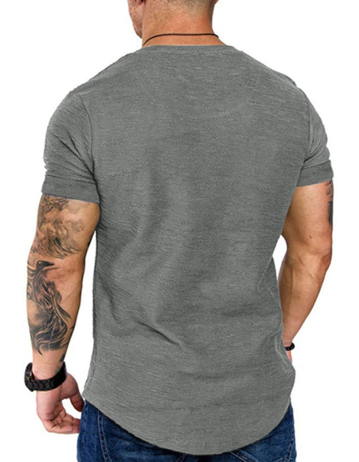 SHOPIQAT Short-Sleeved Round Neck Bamboo Cotton T-Shirt - Premium  from shopiqat - Just $6.900! Shop now at shopiqat