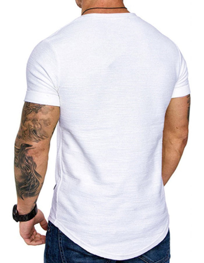 SHOPIQAT Short-Sleeved Round Neck Bamboo Cotton T-Shirt - Premium  from shopiqat - Just $6.900! Shop now at shopiqat